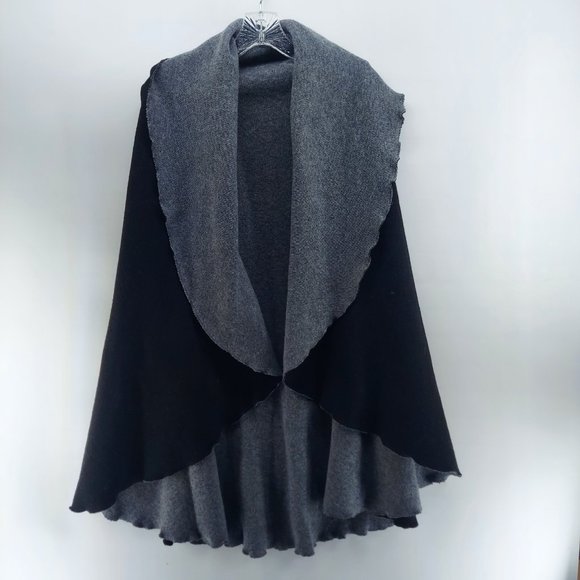 Nardi & Tagliaferri Wool-Blend Cape/Shawl  open cardigan one size - Picture 3 of 10